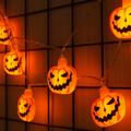Modee H001 Luci LED a filo a forma di zucca di Halloween - 1.65m - 10 pezzi.