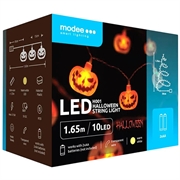 Modee H001 Luci LED a filo a forma di zucca di Halloween - 1.65m - 10 pezzi.