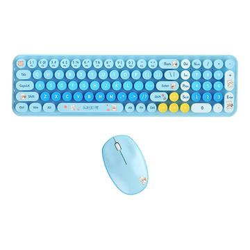 Set tastiera e mouse senza fili Mofii Baby Bear - QWERTY - Blu