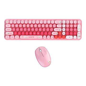 Set mouse e tastiera senza fili Mofii Baby Bear - QWERTY - Rosa