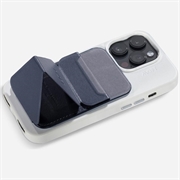 Moft x Movas: portafoglio con supporto per telefono MagSafe a incastro - Blu navy