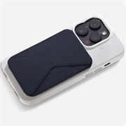 Moft x Movas: portafoglio con supporto per telefono MagSafe a incastro - Blu navy