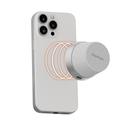 Momax 1-Vibe Go BS6 Mini altoparlante Bluetooth magnetico e supporto per telefono - Argento