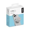 Momax 1-Vibe Go BS6 Mini altoparlante Bluetooth magnetico e supporto per telefono - Argento
