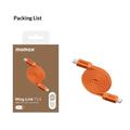 Cavo USB-C magnetico piatto Momax DC88 Mag.Link - 100W, 1m - Arancione