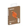 Cavo USB-C magnetico piatto Momax DC88 Mag.Link - 100W, 1m - Arancione