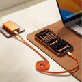 Cavo USB-C magnetico piatto Momax DC88 Mag.Link - 100W, 1m - Arancione