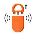 Allarme di sicurezza personale ricaricabile Momax PinBuzz - Apple Find My compatible - Arancione