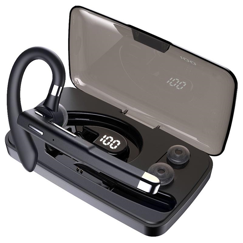 Auricolare Bluetooth mono con custodia di ricarica YK520 - Nero