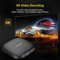 Mortal T1 TV Box con Android 13 / Lettore multimediale per streaming 4K - 2GB/8GB - Nero