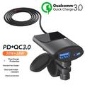 Caricabatterie da moto - 30W USB-C PD, 18W USB-A - Nero