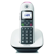 Telefono cordless Motorola CD5001 DECT compatibile con gli apparecchi acustici - Bianco