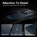 Custodia in TPU spazzolato per Motorola Edge (2026) - Fibra di Carbonio - Blu