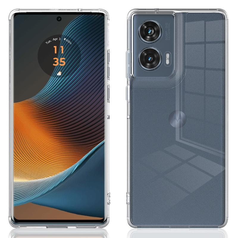 YUXING Cover Trasparente Per Motorola Edge 50 Fusion - Custodia TPU Morbida Con Motivo Gatto