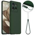 Custodia in silicone liquido per Motorola Edge 50 - compatibile con MagSafe - Verde Scuro