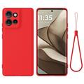 Custodia in Silicone Liquido per Motorola Edge 50 Neo - Rossa