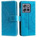 Custodia a portafoglio per Motorola Edge 50 Neo serie Mandala - Blu