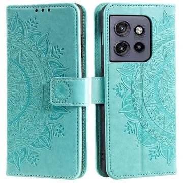 Custodia a portafoglio per Motorola Edge 50 Neo serie Mandala - Verde