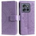 Custodia a portafoglio per Motorola Edge 50 Neo serie Mandala - Viola