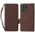 Custodia a portafoglio con chiusura magnetica per Motorola Edge 50 Pro - Marrone