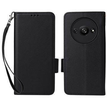 Custodia a portafoglio con chiusura magnetica per Motorola Edge 50 Ultra/Moto X50 Ultra - Nera