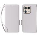 Custodia a portafoglio con chiusura magnetica per Motorola Edge 50 Ultra/Moto X50 Ultra - Bianca