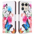 Custodia a Portafoglio Wonder Series per Motorola Edge 50 Ultra/Moto X50 Ultra - Motivo Farfalle