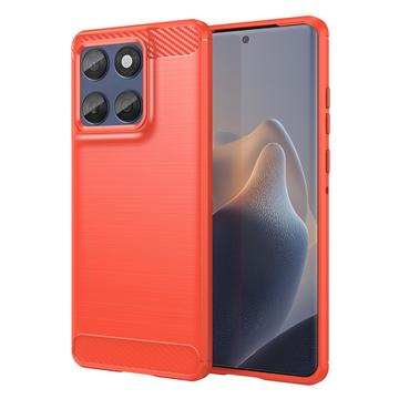 Custodia in TPU spazzolato per Motorola Edge 60/60 Fusion - Fibra di Carbonio