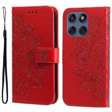 Custodia a portafoglio per Motorola Edge 60 Fusion serie Mandala - Rossa
