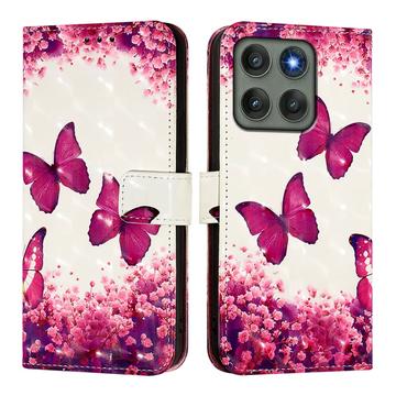 Custodia a Portafoglio Wonder Series per Motorola Edge 60 Pro - Farfalle