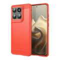 Custodia in TPU spazzolato per Motorola Edge 60 Pro/Edge (2025) - Fibra di Carbonio