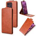 Motorola Edge 60 Pro Custodia verticale con supporto - Marrone