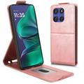 Motorola Edge 60 Stylus Custodia verticale con supporto - Oro rosa