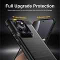 Custodia in TPU spazzolato per Motorola Edge 70 Fusion/70 Fusion+ - Fibra di Carbonio