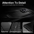 Custodia in TPU spazzolato per Motorola Edge 70 Fusion/70 Fusion+ - Fibra di Carbonio