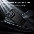 Custodia in TPU spazzolato per Motorola Edge 70 Fusion/70 Fusion+ - Fibra di Carbonio