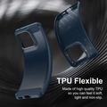 Custodia in TPU spazzolato per Motorola Edge 70 Fusion/70 Fusion+ - Fibra di Carbonio - Blu