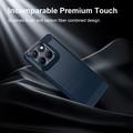 Custodia in TPU spazzolato per Motorola Edge 70 Fusion/70 Fusion+ - Fibra di Carbonio - Blu