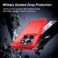 Custodia in TPU spazzolato per Motorola Edge 70 Fusion/70 Fusion+ - Fibra di Carbonio - Rossa