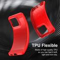 Custodia in TPU spazzolato per Motorola Edge 70 Fusion/70 Fusion+ - Fibra di Carbonio - Rossa