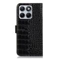 Custodia in Pelle a Portafoglio Serie Crocodile con RFID per Motorola Edge 70 Fusion/70 Fusion+