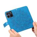 Custodia a portafoglio per Motorola Edge 70 Fusion/70 Fusion+ serie Mandala - Blu