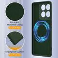 Custodia in silicone liquido per Motorola Edge 70 - compatibile con MagSafe - Verde Scuro