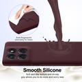 Custodia in silicone liquido per Motorola Edge 70 - compatibile con MagSafe - Vino Rosso