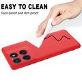 Custodia in silicone liquido con cinghia a mano per Motorola Edge 70