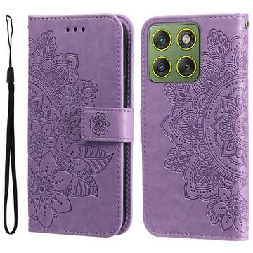 Custodia a portafoglio per Motorola Edge 70 serie Mandala - Viola
