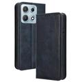Custodia a Portafoglio con Chiusura Magnetica Retro per Motorola Edge 70 Max - Blu