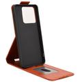 Motorola Edge 70 Max Custodia verticale con supporto - Marrone