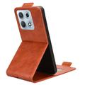 Motorola Edge 70 Max Custodia verticale con supporto - Marrone