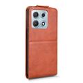 Motorola Edge 70 Max Custodia verticale con supporto - Marrone